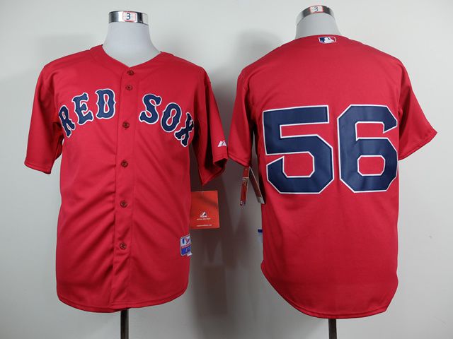 Men Boston Red Sox #56 Kelly Red MLB Jerseys->boston red sox->MLB Jersey
